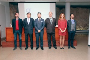 Presentación de la Fundación Paquita Fernández Lozano en Valencia. En la foto, varios patronos de la Fundación junto con representantes de empresas colaboradoras.