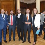 El Dr. Antonio de la Plaza, Gonzalo de Torres (Sinedent), Borja Palacios (Sinedent), Rafael Rodríguez (Sinedent) y Dra. María Fe Riolobos.